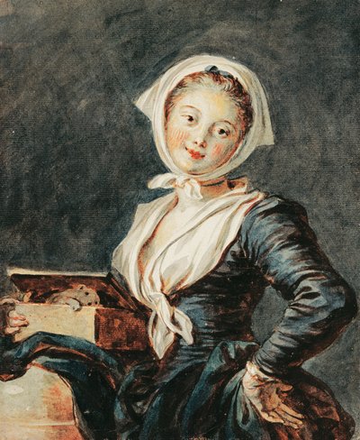 Das Mädchen mit dem Murmeltier von Jean Honore Fragonard